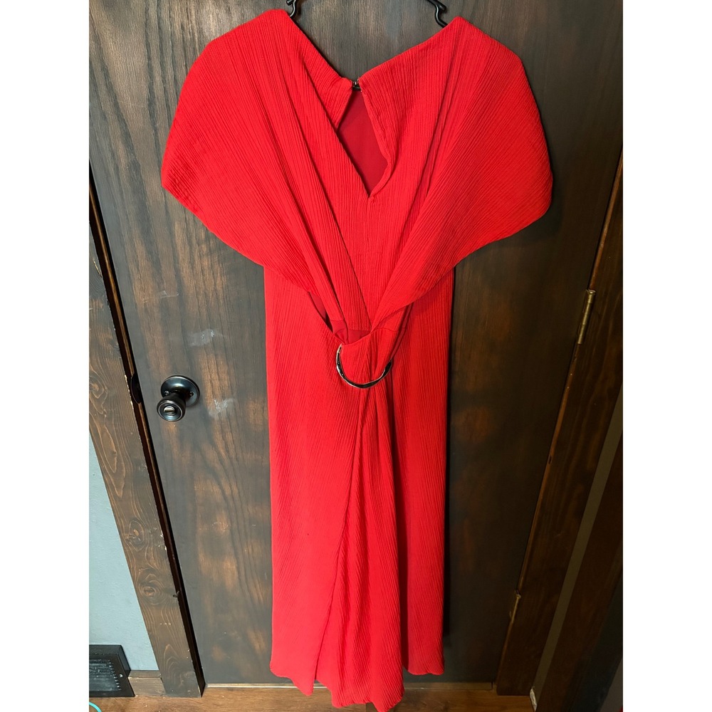 Cult Gaia Red Artemisia Open Back Ring Detail Maxi Dress Womens Medium - Picture 6 of 6